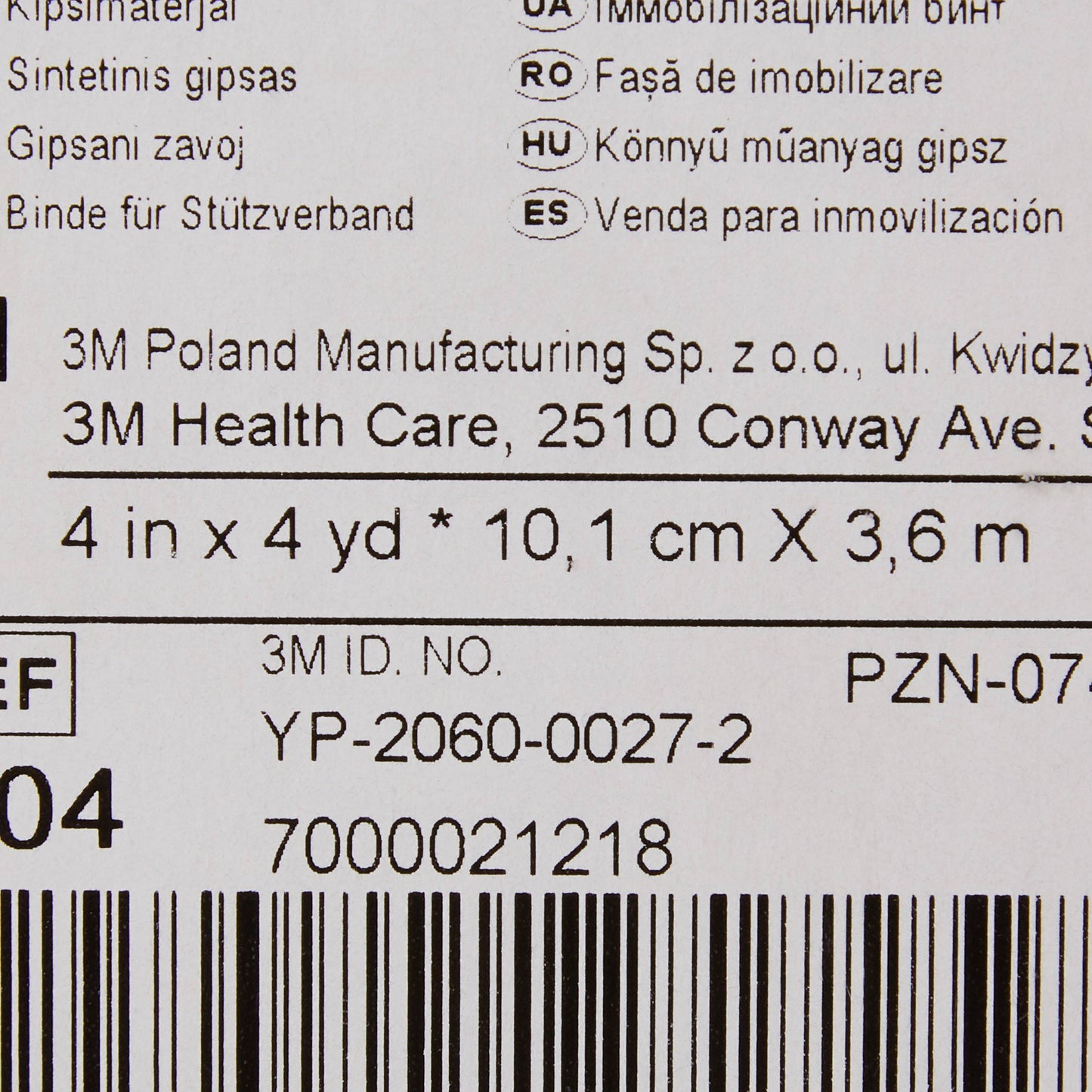 TAPE, CAST SCOTCHCAST 4"X4YDSWHT