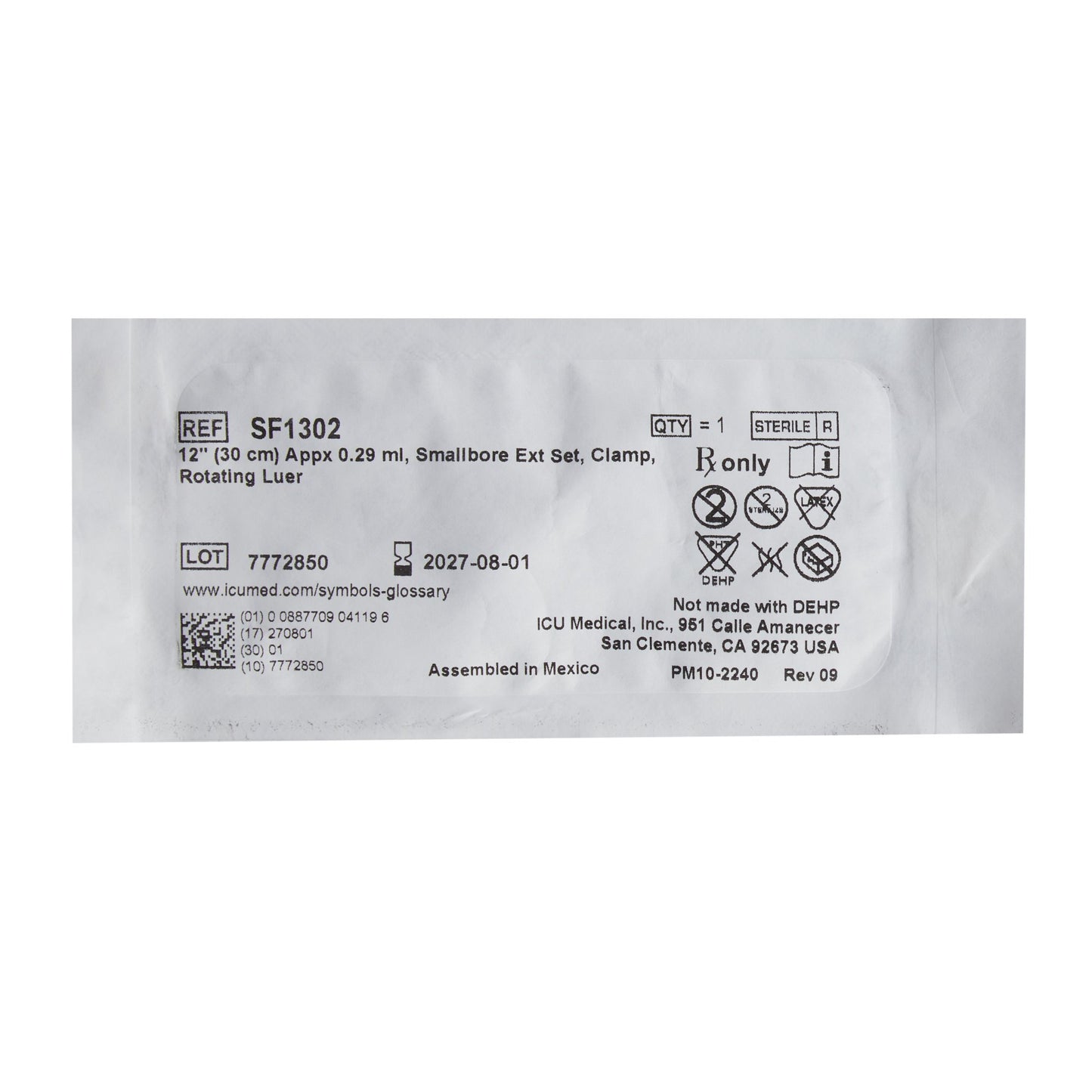 EXTENSION SET, SM BORE RRL 12"