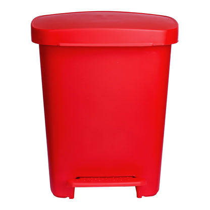 WASTECAN, STEP-ON RECTGL PLASRED 32QT