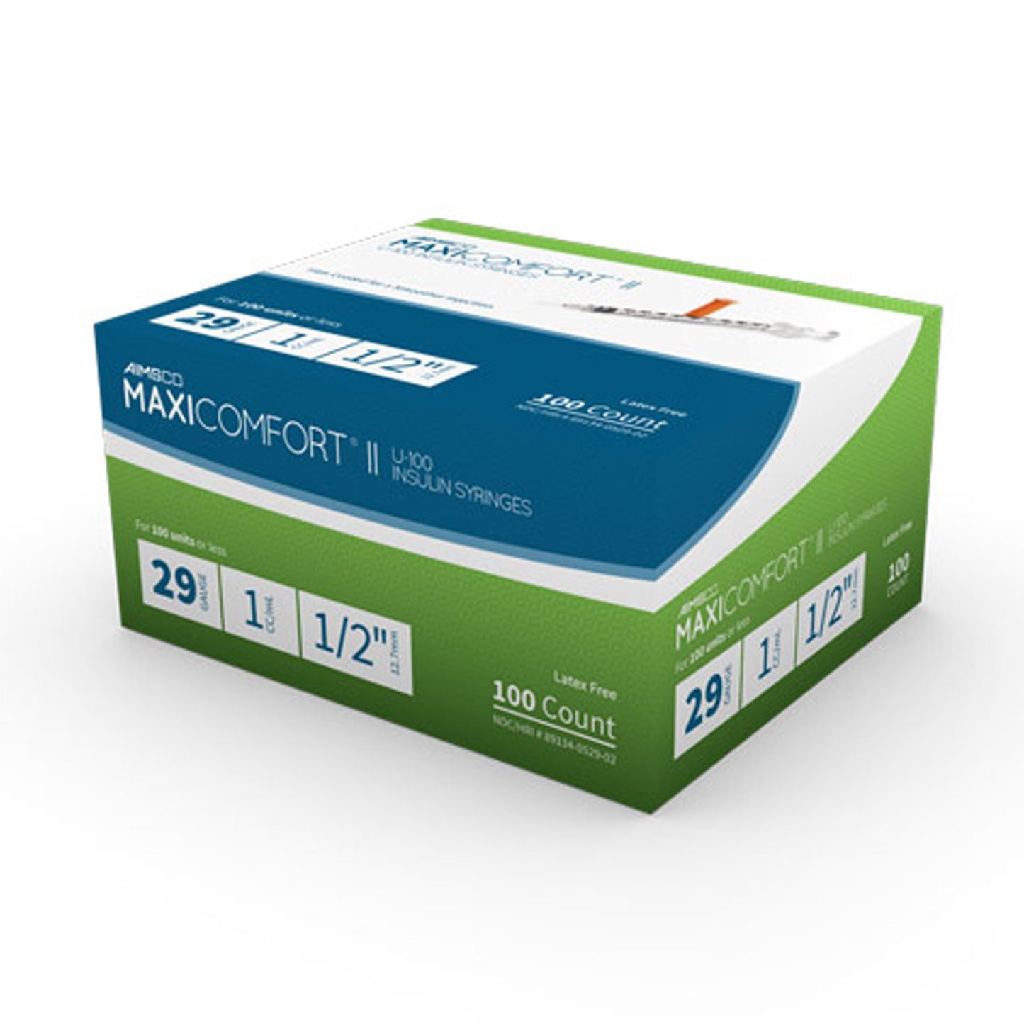 SYRINGE, INSULIN 1CC 29G X 1/2"