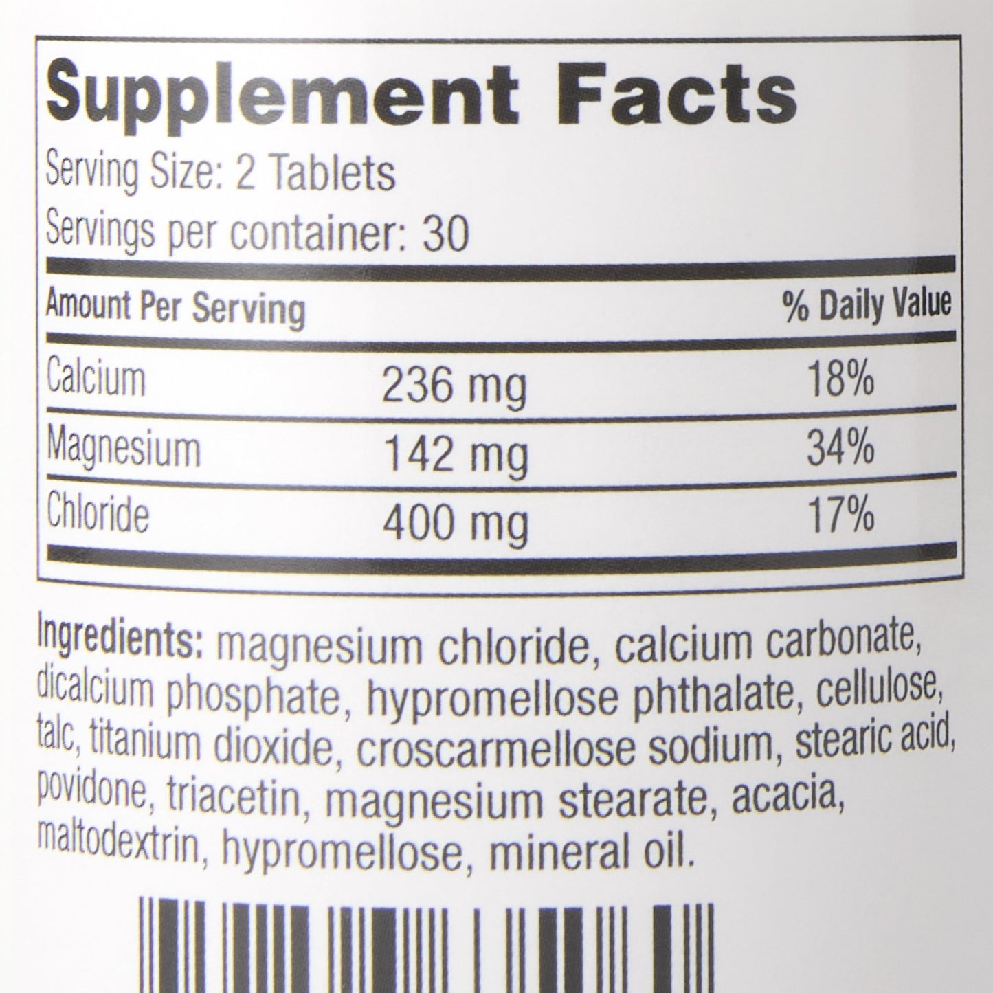 MAGNESIUM CHLORIDE, SLOW W/CALTAB 140MG