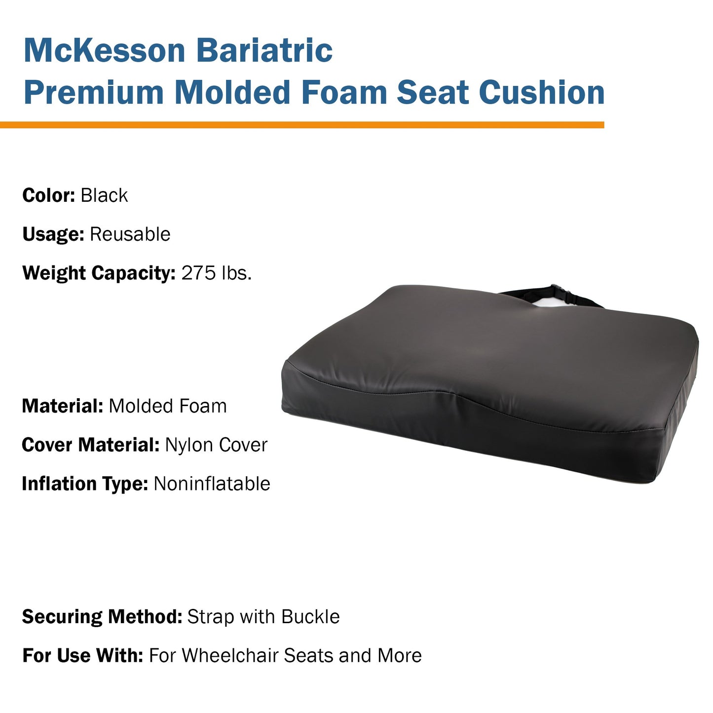 CUSHION, PREM W/C MOLDED FOAM24X18X3