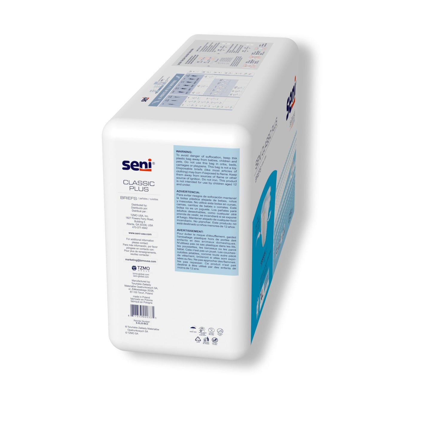 BRIEF, INCONT SENI CLASSIC PLUS XLG 55"-67"