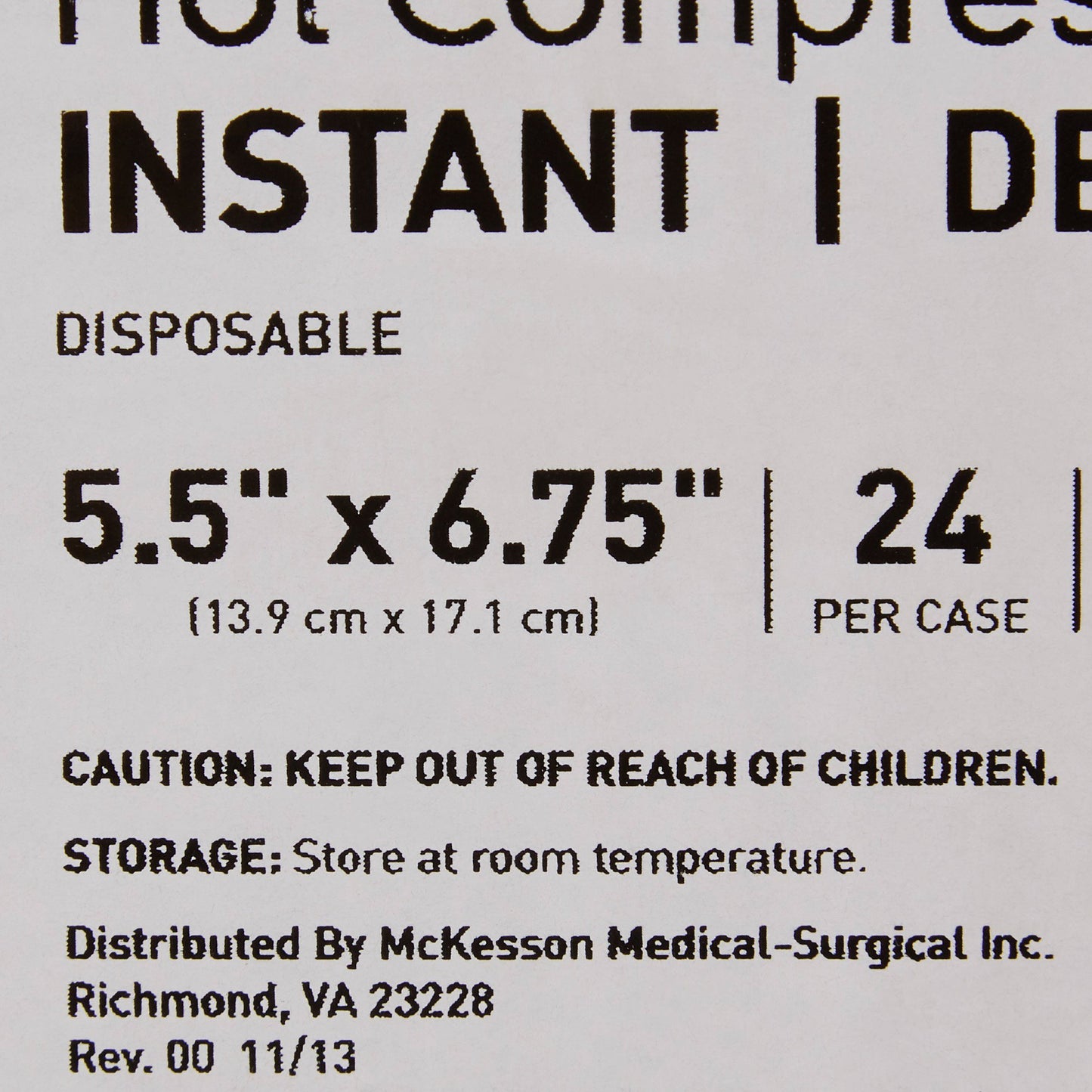 COMPRESS, INST HOT DLX 5.5"X6.75" LF