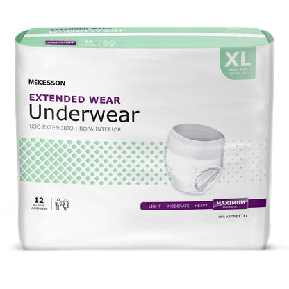 UNDERWEAR, EXTENDED WEAR XLG 58-68