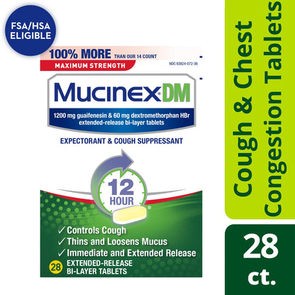 MUCINEX DM, TAB MAX/STR 1200-60MG