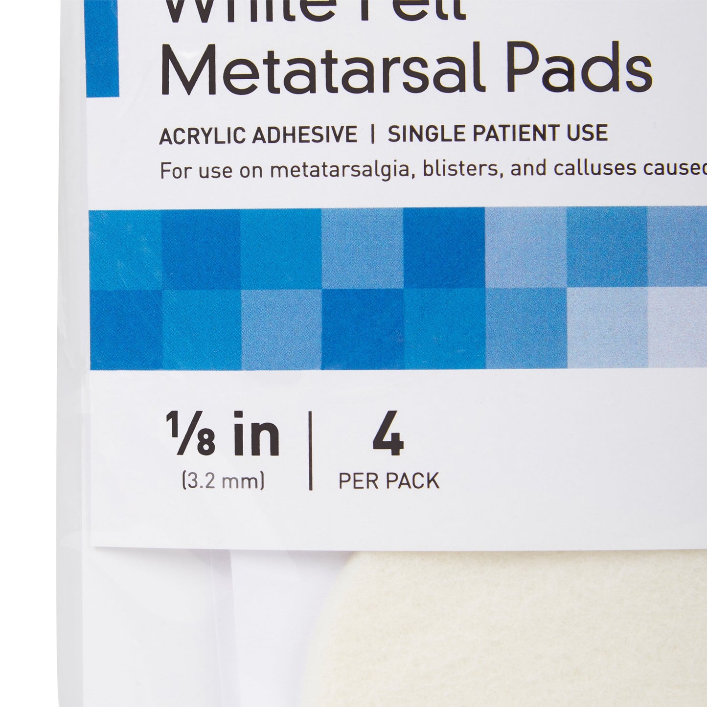 PEDI-PAD #106L 1/8" ADH FELT R