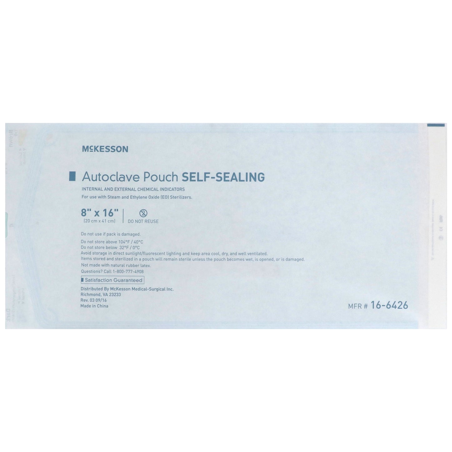POUCH, SELF SEAL ECON 8X16