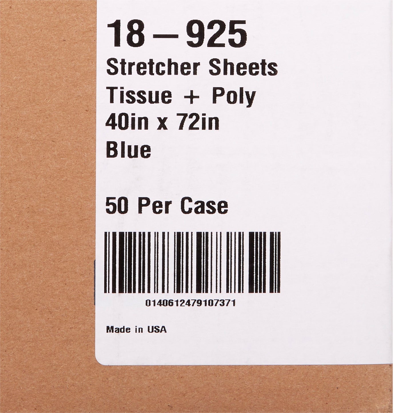 SHEET, STRETCHER 2PLY/POLY BLU40X72