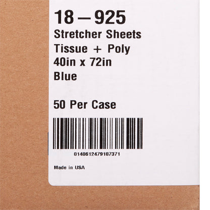 SHEET, STRETCHER 2PLY/POLY BLU40X72