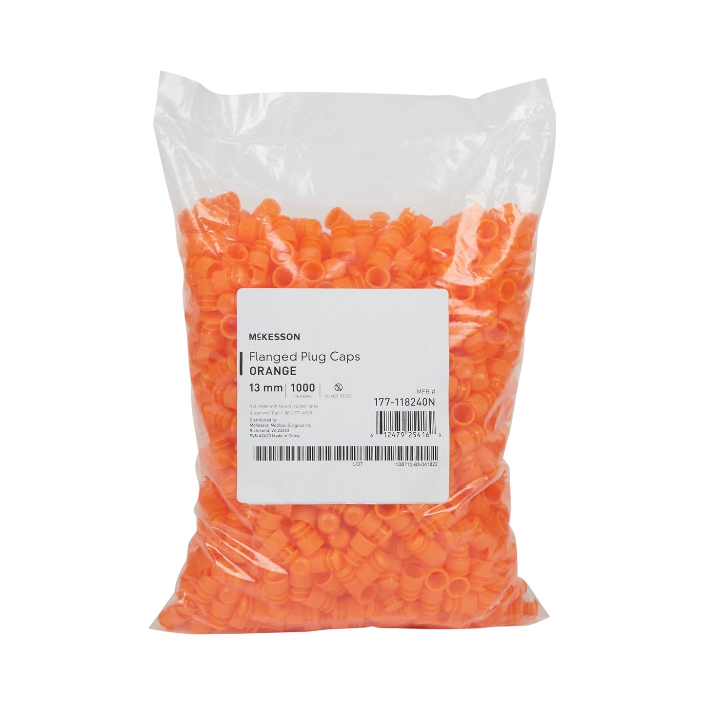 CAP, VAC TUBE ORG 13MM