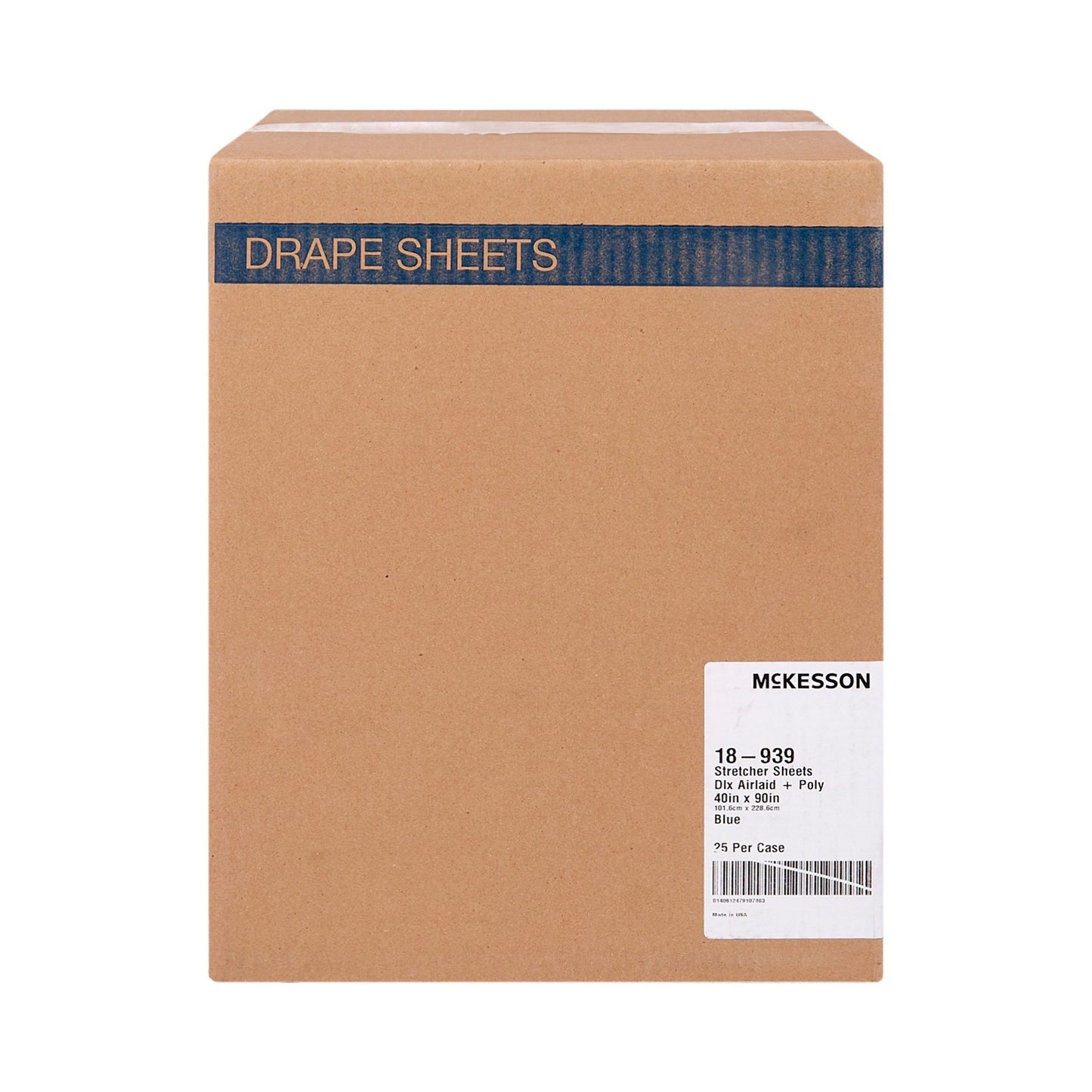 SHEET, STRETCHER AIRLAID/POLYBLU 40X90
