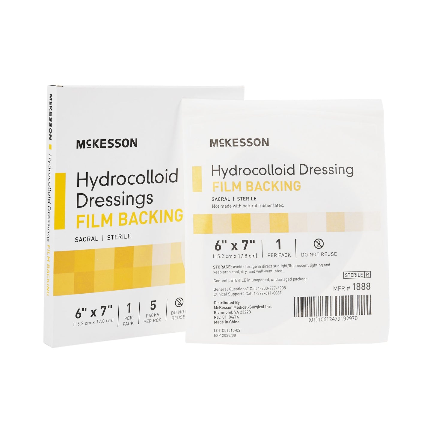 DRESSING, HYDROCOLLOID FILM-BCK STR SACRAL 6X7