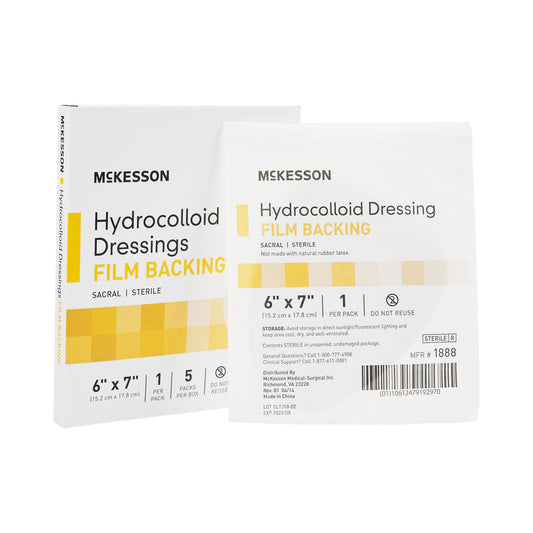 DRESSING, HYDROCOLLOID FILM-BCK STR SACRAL 6X7