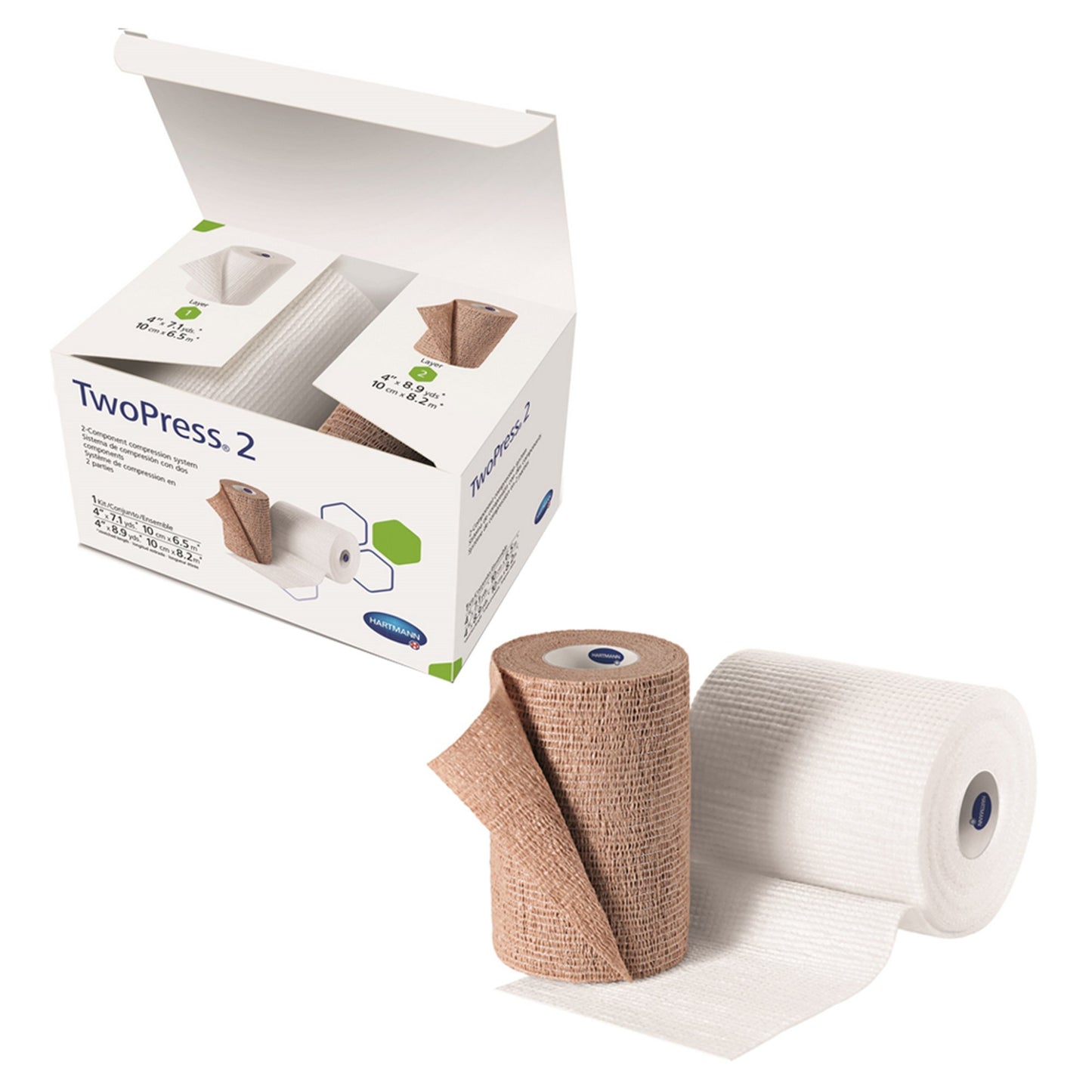 BANDAGE, COMPRSN TWOPRESS 2 4"X7.1YDS