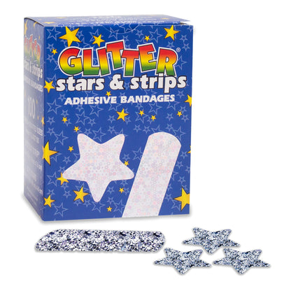 BANDAGE, GLITTER STRIPS 3/4"X3"