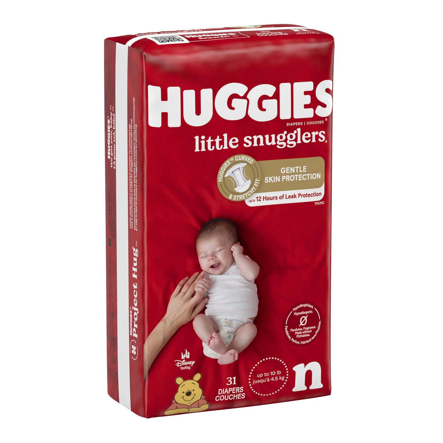 DIAPER, HUGGIES LITTLE SNUGGLERS JUMBO NEWBORN