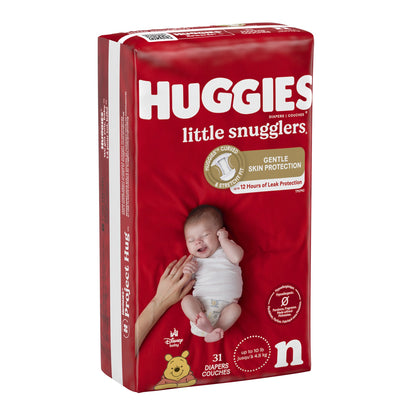 DIAPER, HUGGIES LITTLE SNUGGLERS JUMBO NEWBORN