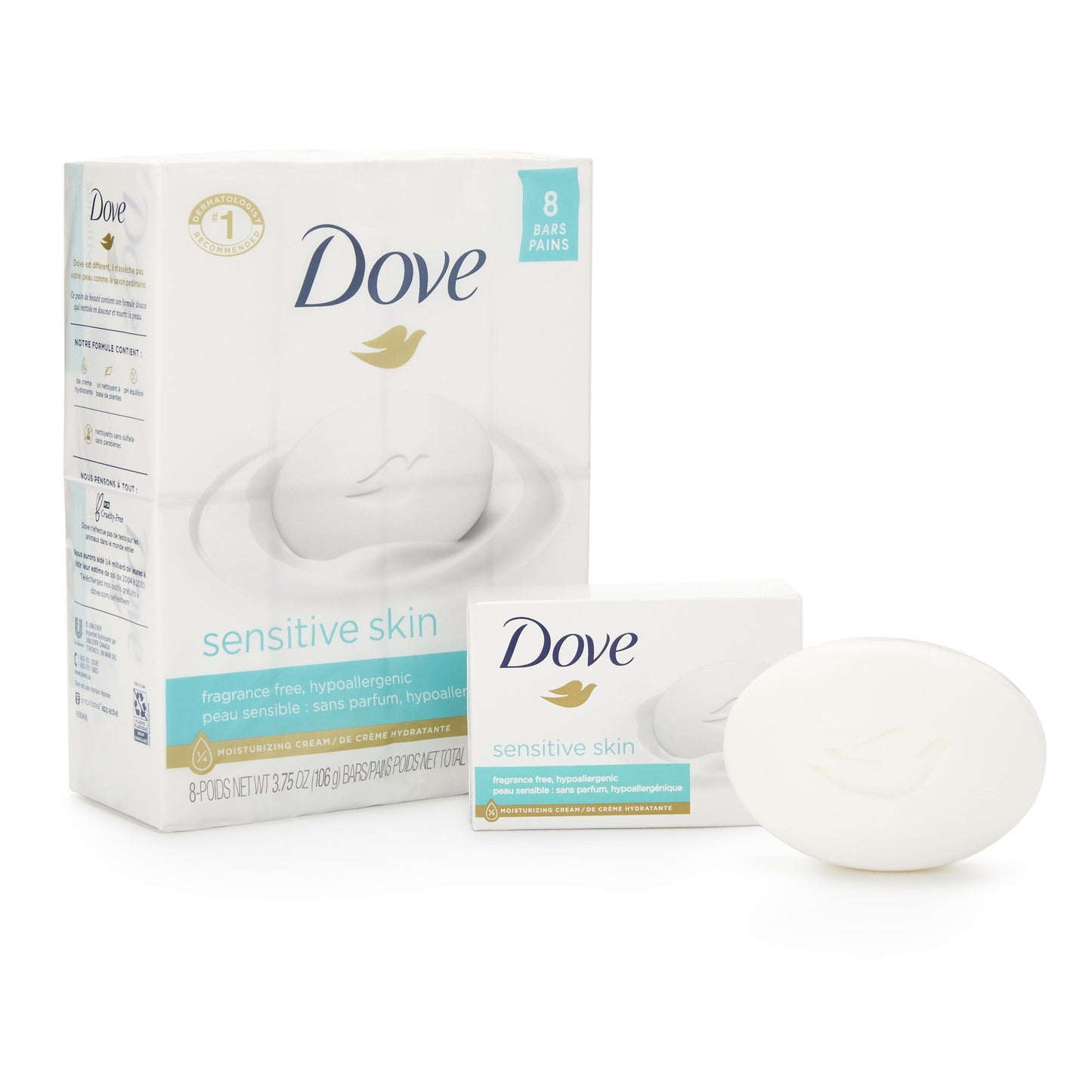 SOAP, BODY DOVE BAR UNSCENTED4OZ