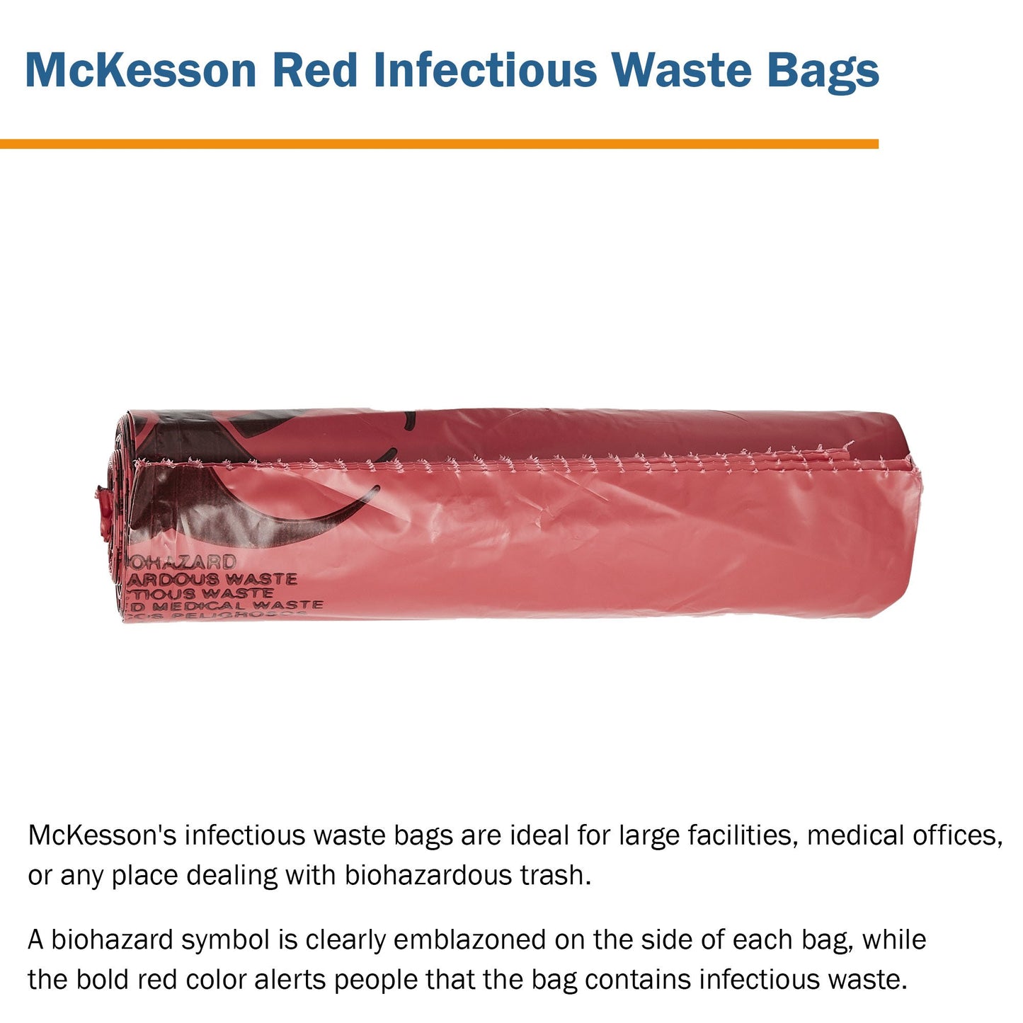 BAG, BIOHAZ HD LLDPE RED 40X461.6MIL