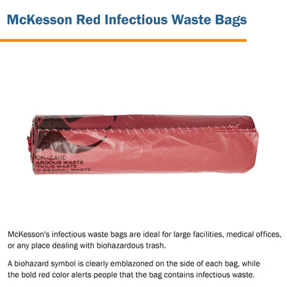 BAG, BIOHAZ HD LLDPE RED 40X461.6MIL