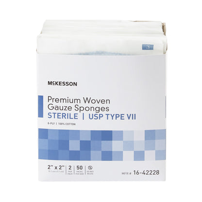SPONGE, GAUZE TYPE-VII 8PLY STR 2"X2"