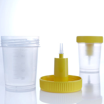 CUP, URINE STR W/INTEGRATED TRANSFER DEVICE