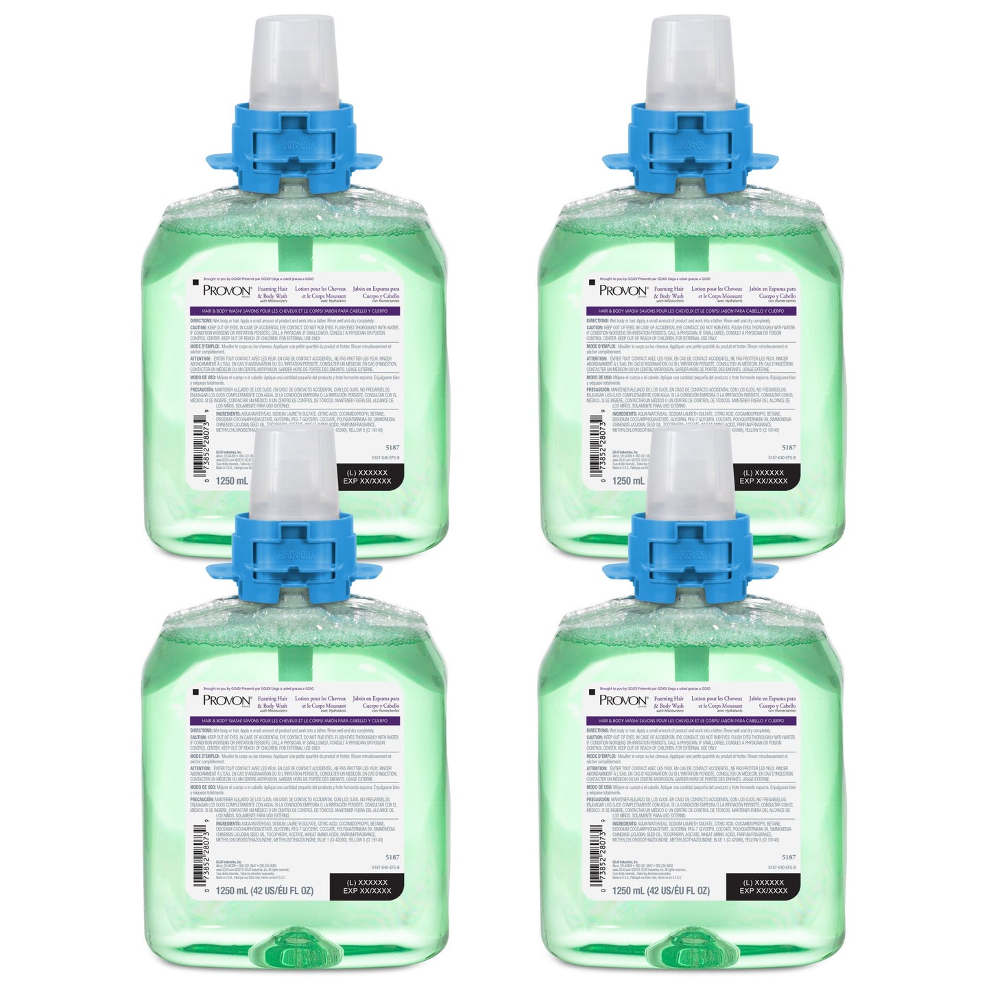 SOAP, F/BODY & HAIR W/MOIST 1250ML