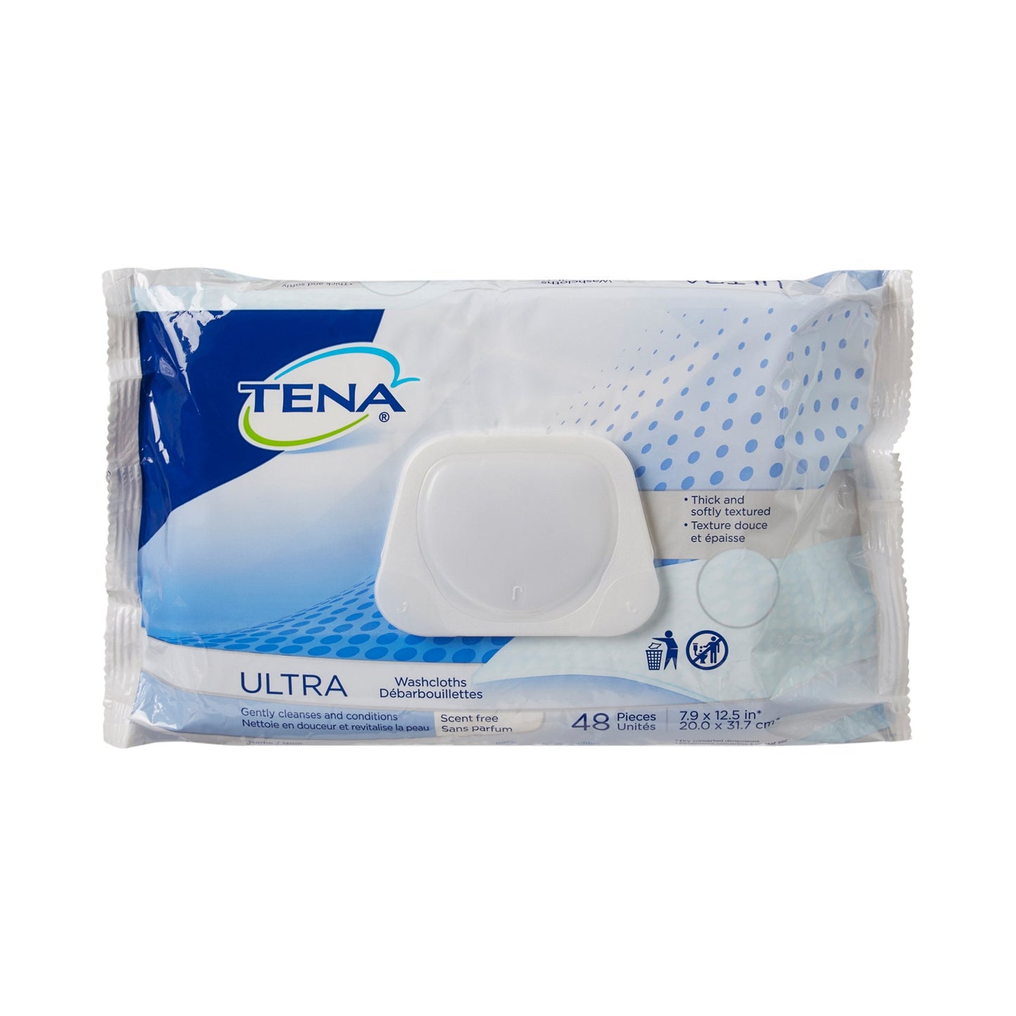 WASHCLOTH, WET ULTRA TENA UNSCNTD DISP