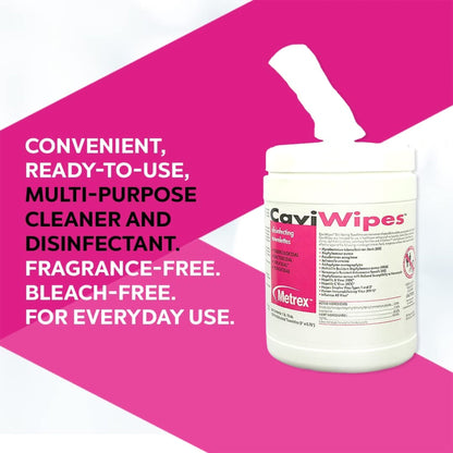 WIPE, DISINFECTANT CAVIWIPES6"X6.7"