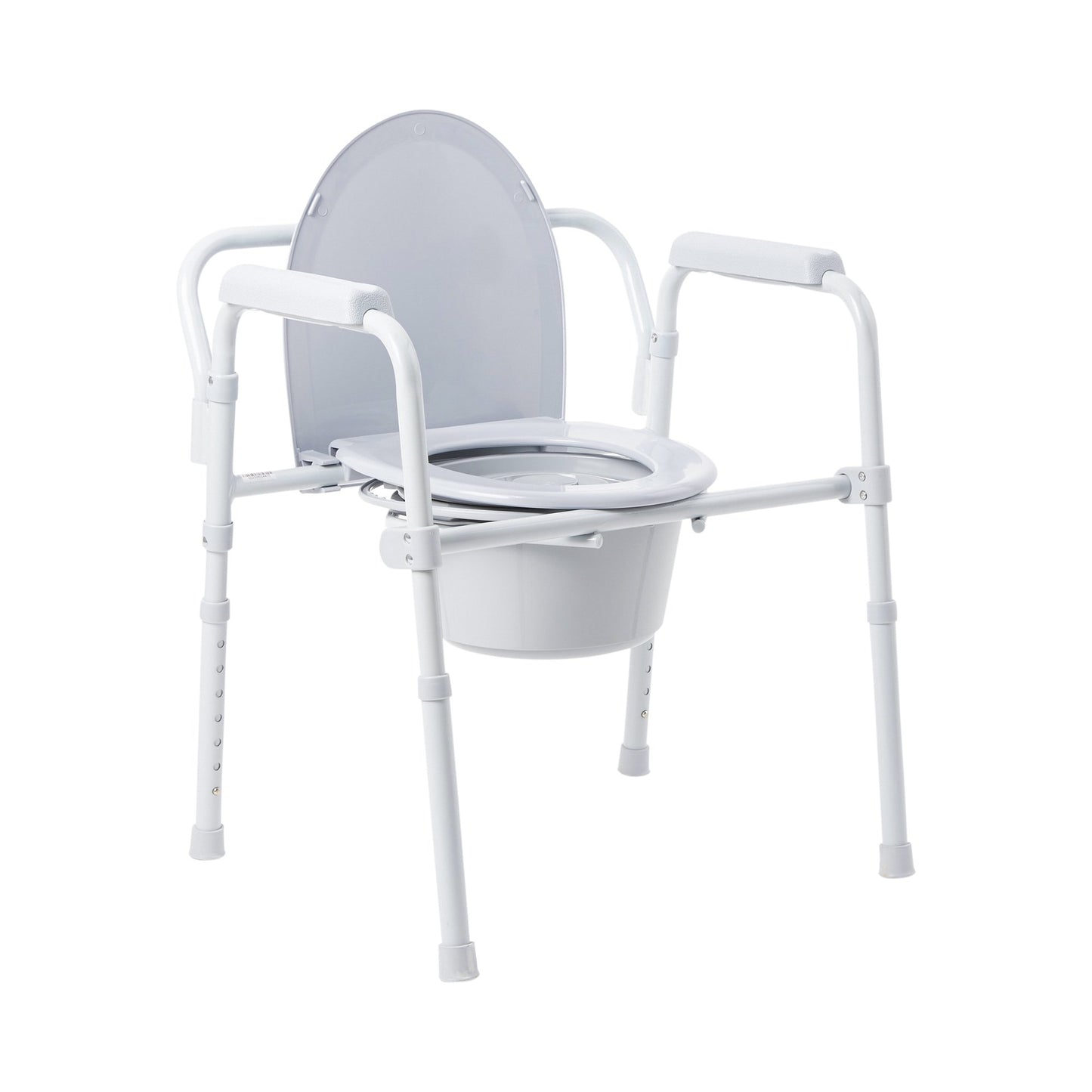 COMMODE, FOLDING STEEL FRAME 350LBS