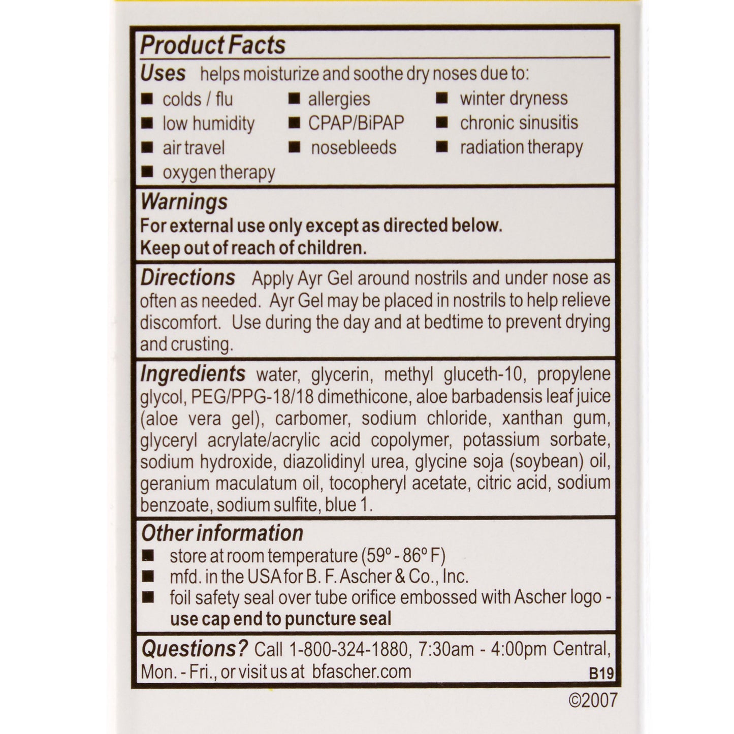 AYR SALINE NASAL GEL, TB .5OZ9ASCHR