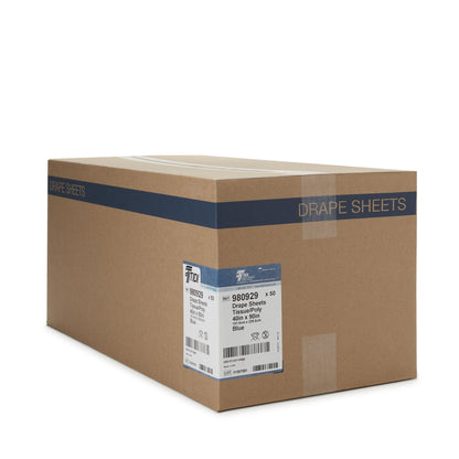 SHEET, STRETCHER TISSUE/POLY BLU 40X90