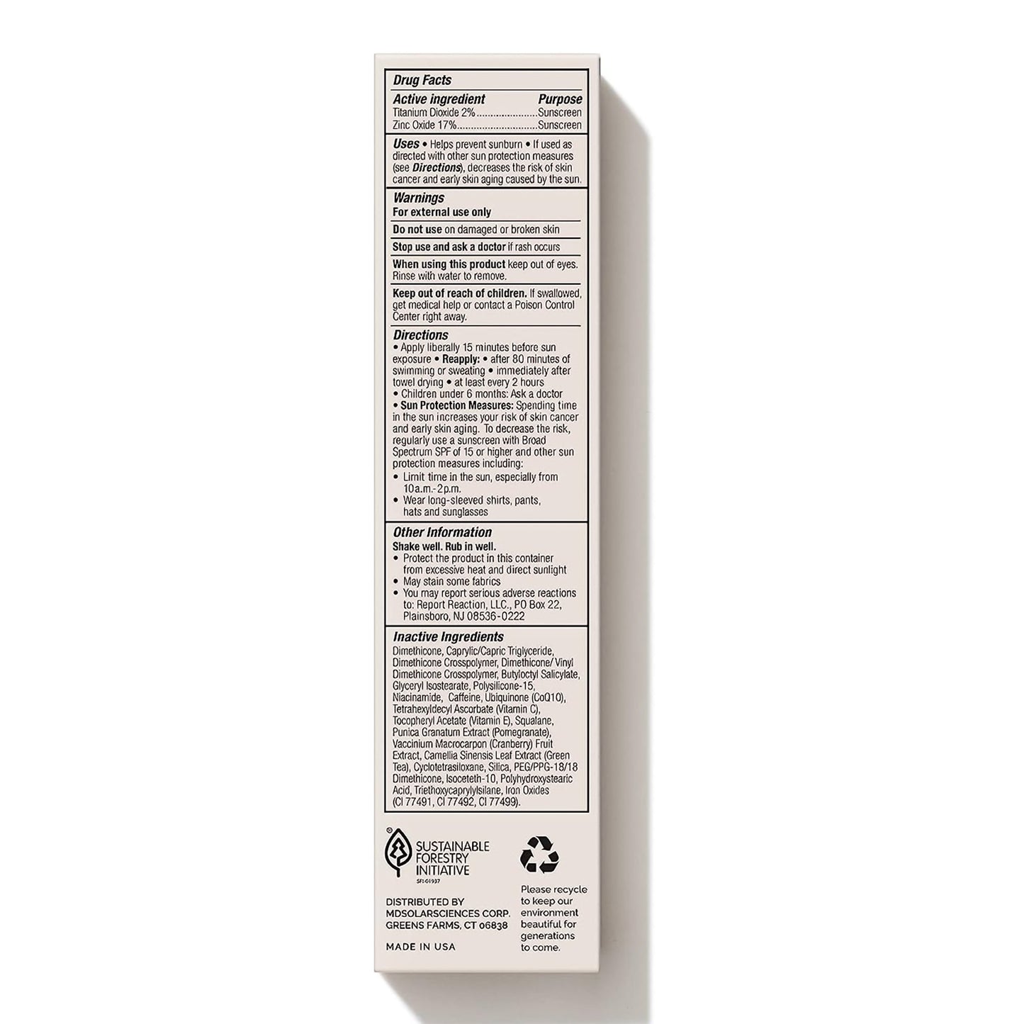 CREAM, SPF MD MINERAL BB MED 1.23OZ