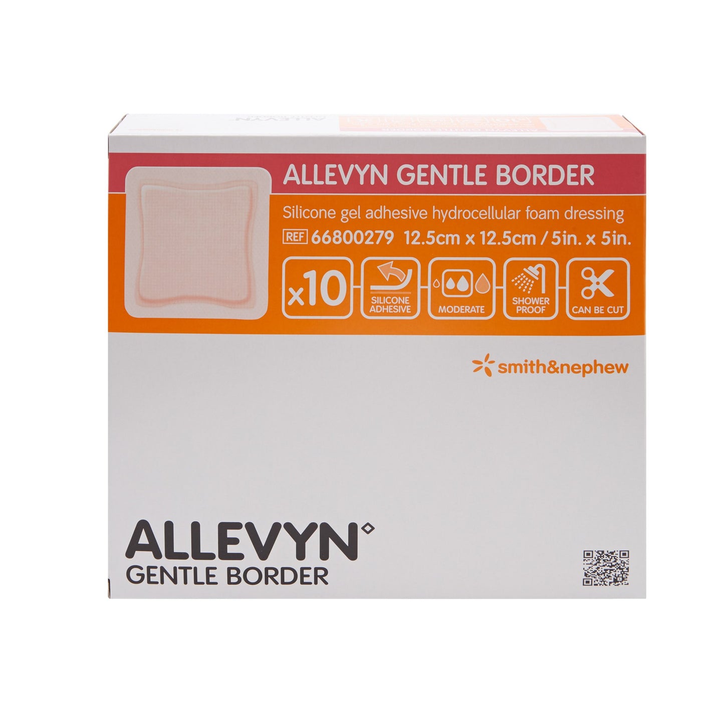 DRESSING, ALLEVYN GENTLE BRDR5"X5"