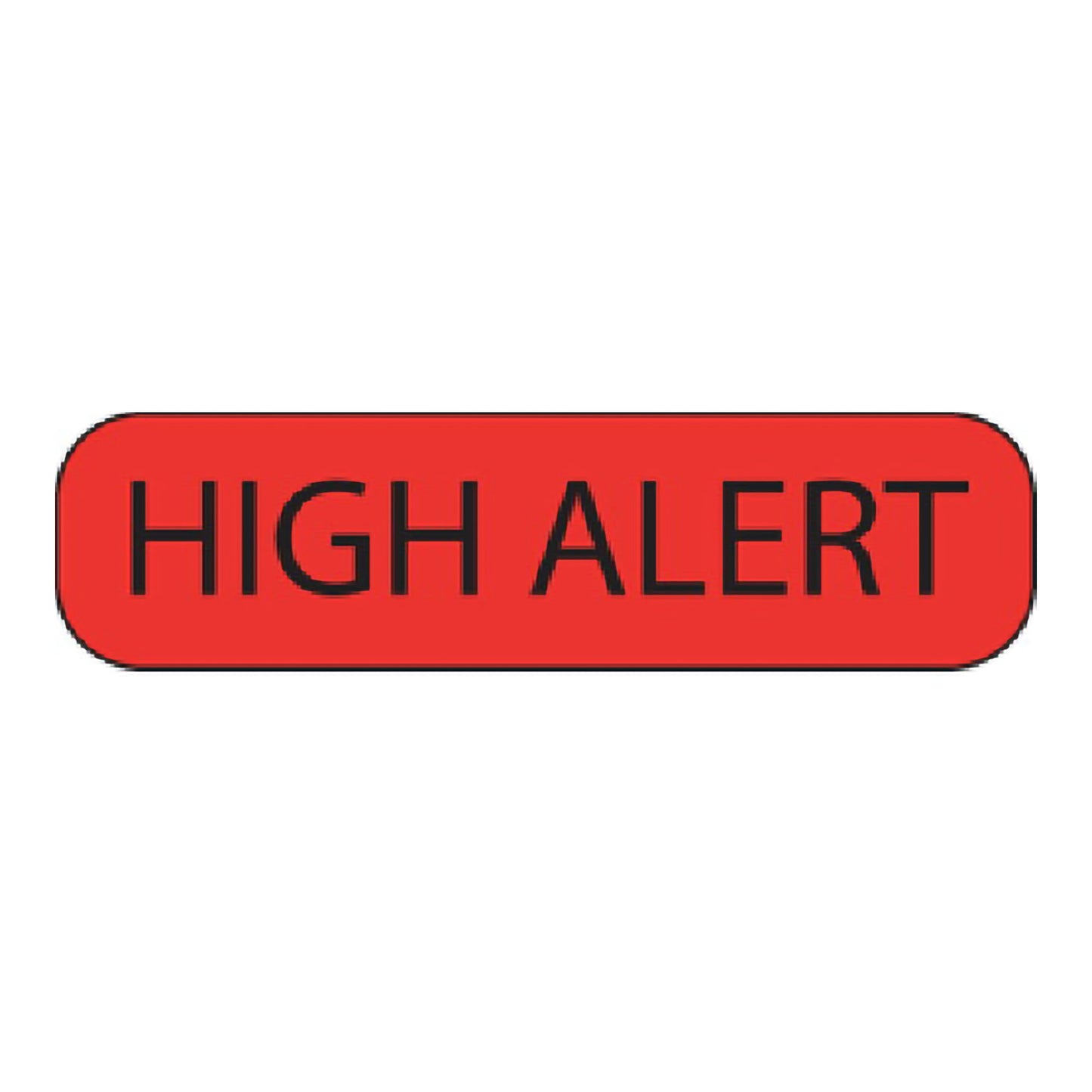 LABEL, HI ALERT FLURSNT RED