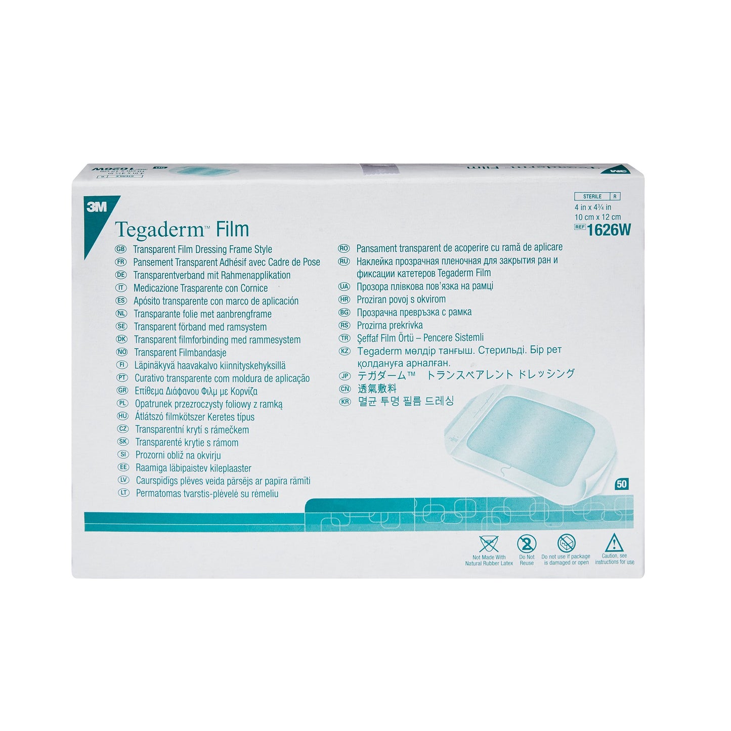 DRESSING, TEGADERM PIC FRAME W/LBL 4X4 3/4