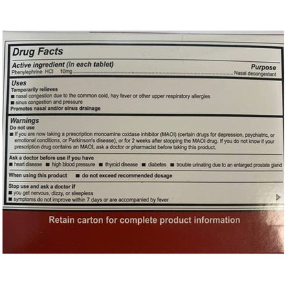 SINUS RELIEF, TAB 10MG