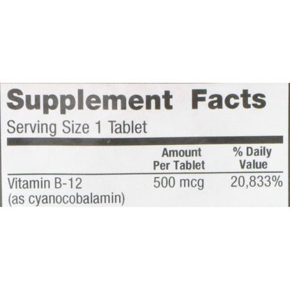 VITAMIN B-12, TAB 500MCG