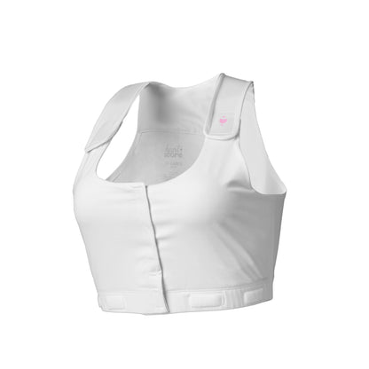 BRA, PST-OP LARISSA W/PCKT PUFF DRN TAB WHT LG