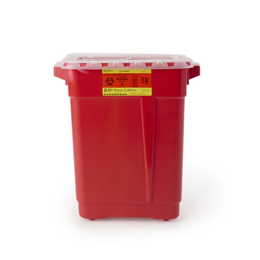 CONTAINER, SHARPS RED 9GL W/SLIDE TOP