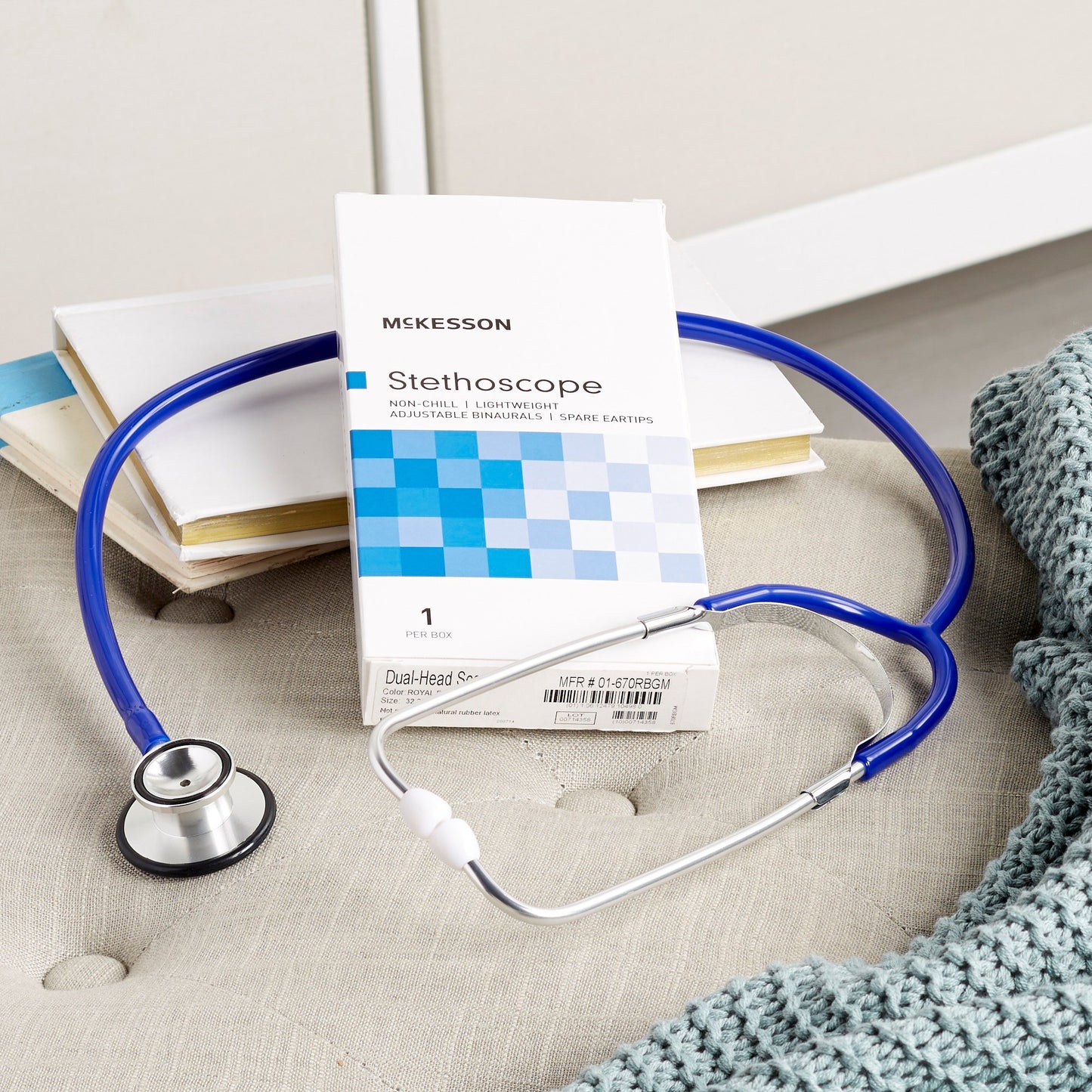 STETHOSCOPE, DUAL HEAD ROYAL BLU MGM01