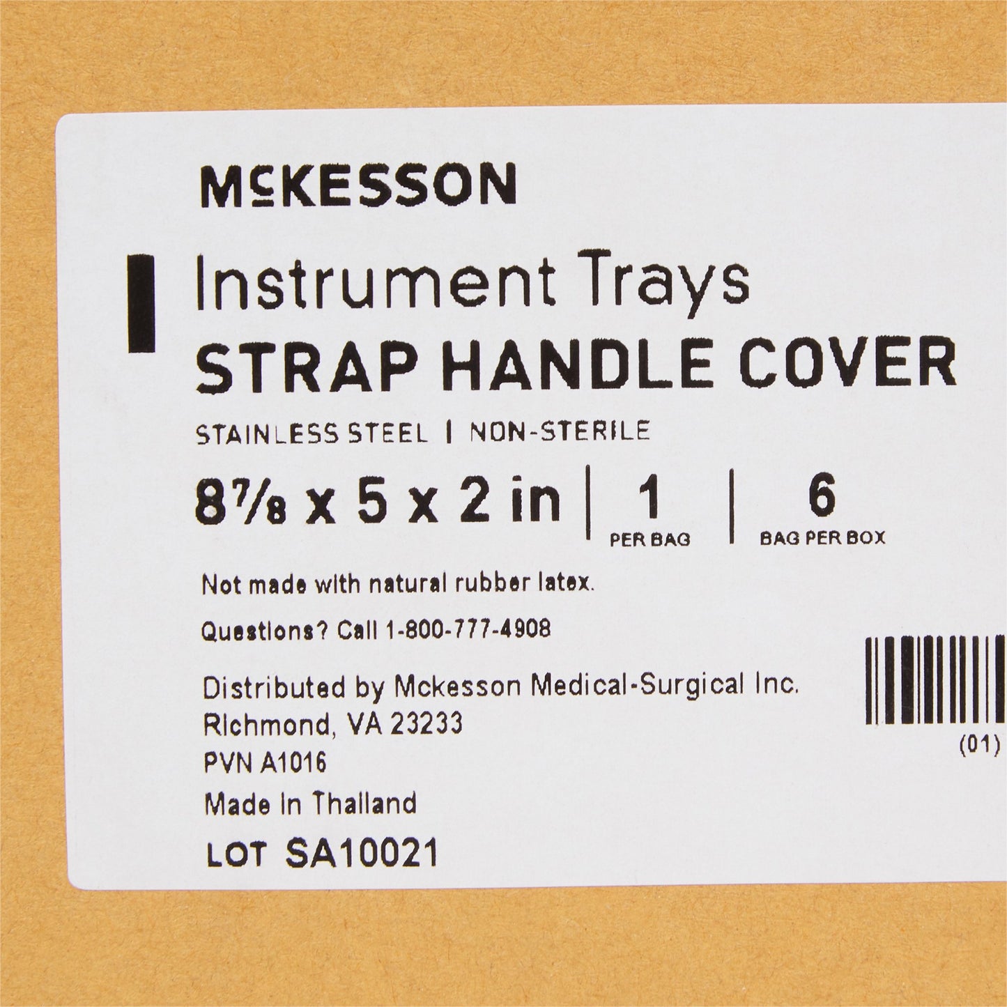 INSTRUMENT TRAY, W/STRAP HNDLCVR LF 8 7/8"X5"X2"