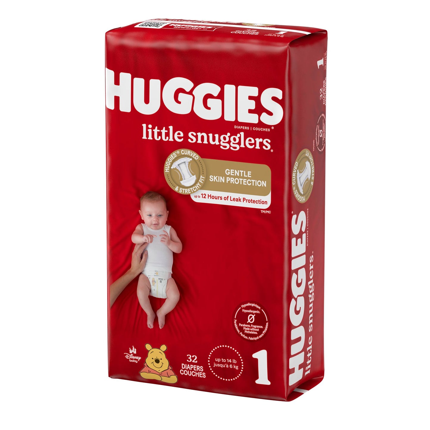 DIAPER, HUGGIES LITTLE SNUGGLERS JUMBO SZ1