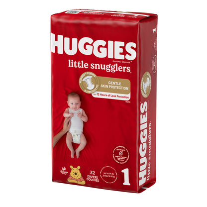 DIAPER, HUGGIES LITTLE SNUGGLERS JUMBO SZ1