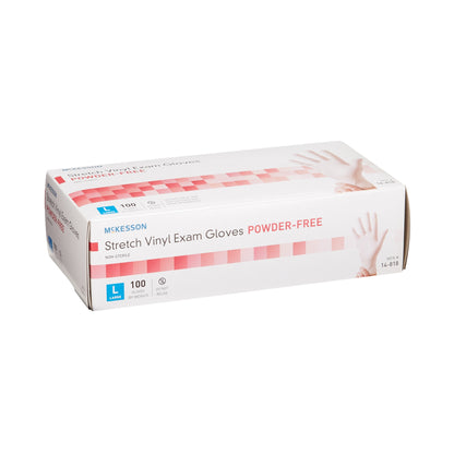 GLOVE, EXAM VNYLSTRCH LG N/S