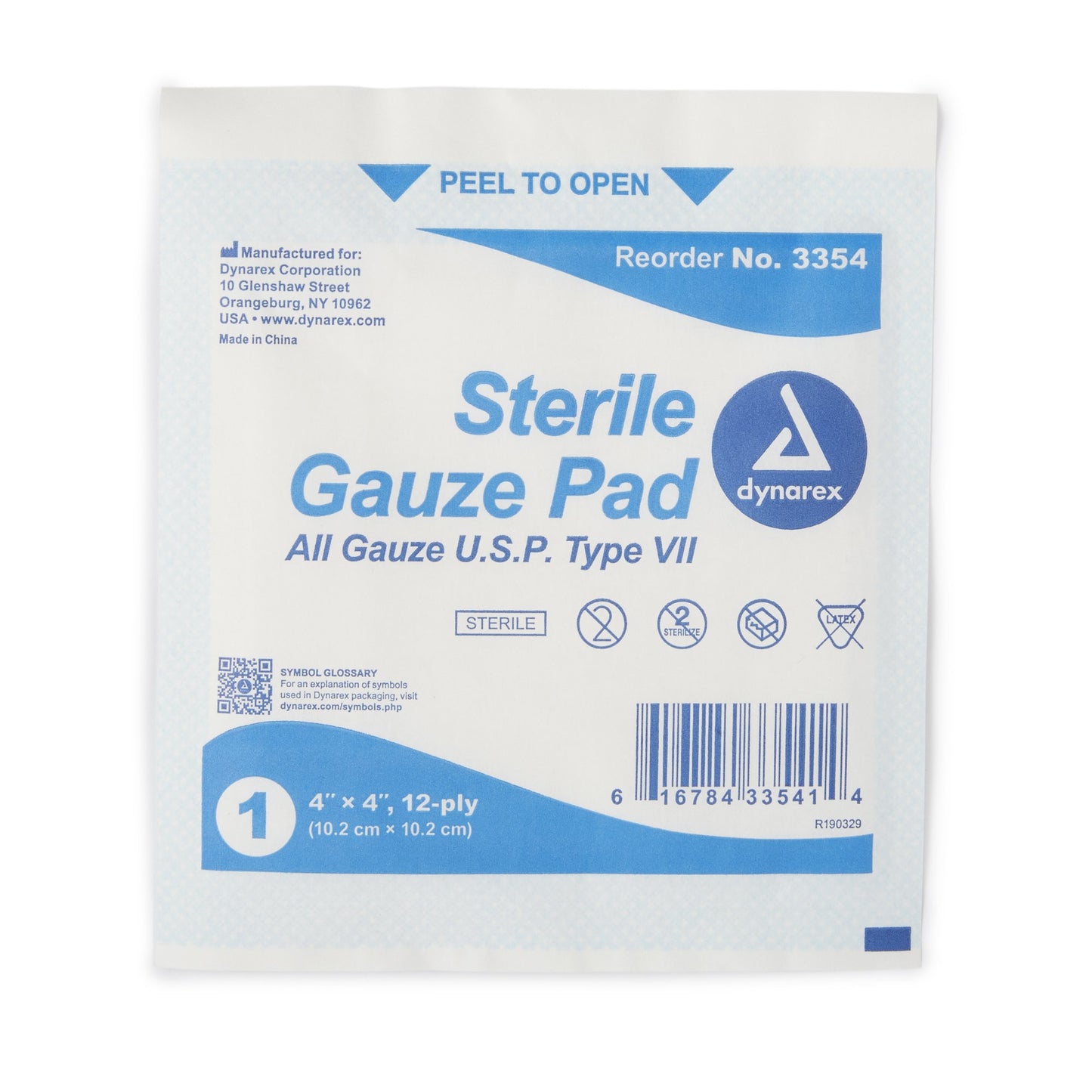 PAD, GAUZE 12PLY STR 4X4