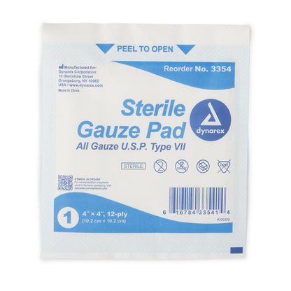 PAD, GAUZE 12PLY STR 4X4