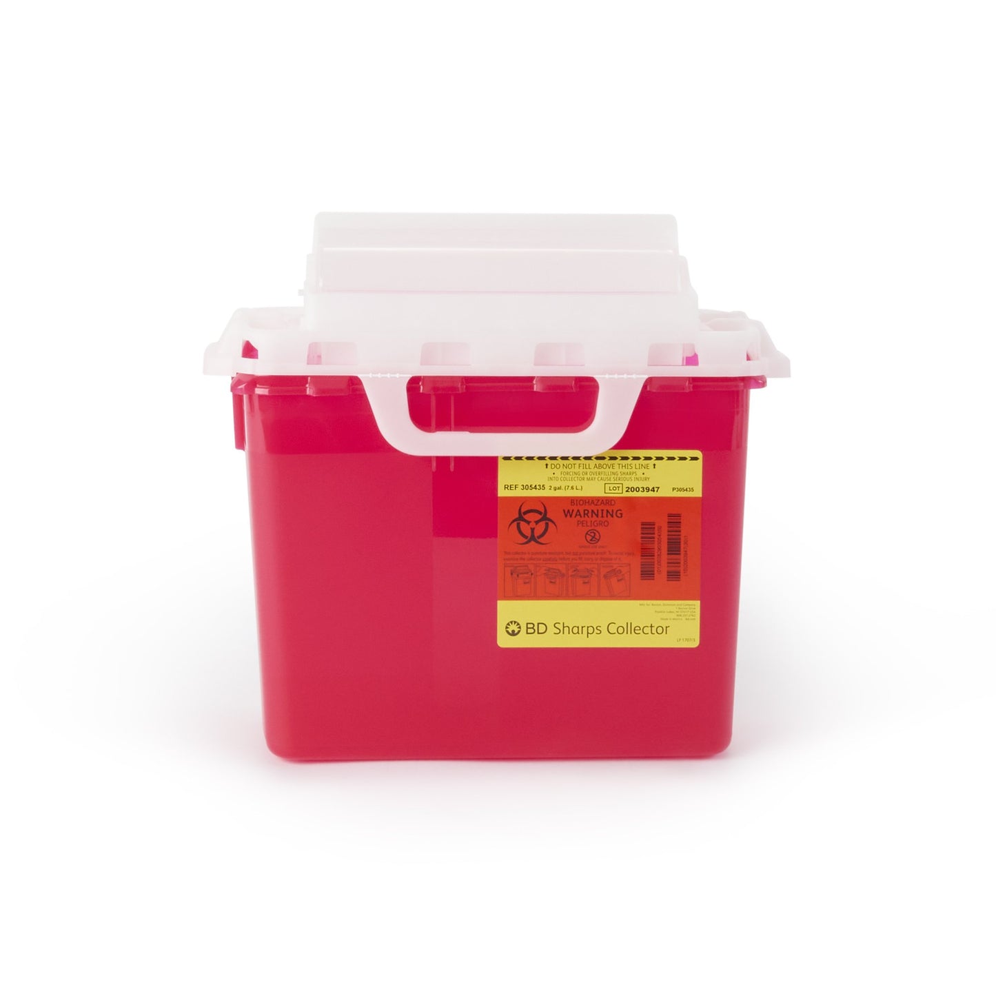 CONTAINER, SHARPS RED 2GL NESTABLE
