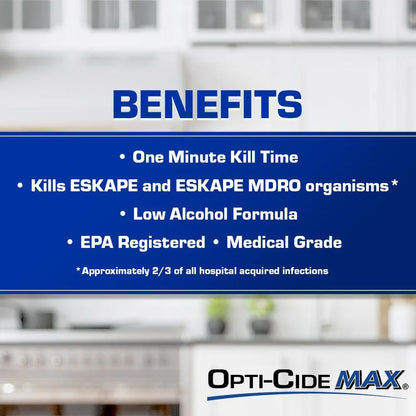 WIPE, DISINFECTANT OPTI-CIDE MAX 6"X6 3/4"